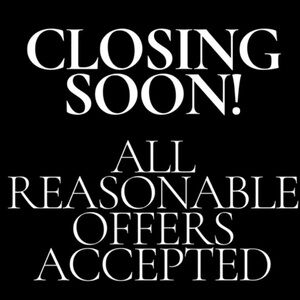 MOVING. MUST SELL EVERYTHING!  All reasonable offers accepted!  Happy Poshing.